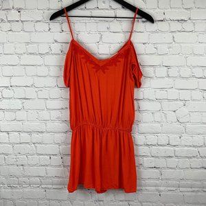 UO Staring at Stars Cold Shoulder Romper